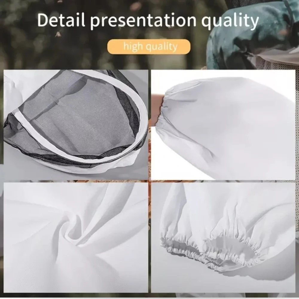 NWT Beekeepers 100% Cotton Coverall With Detachable Folding Veil Size XL - Picture 3 of 6